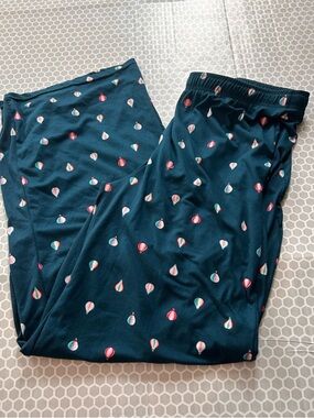 Hello Mellow Navy Blue Hot Air Balloon Print Pajama Bottoms Size XL